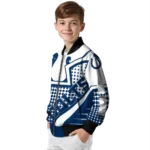 customized indianapolis colts star burst blue bomber jacket best selling