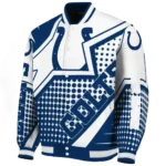 customized indianapolis colts star burst blue varsity jacket best selling.webp