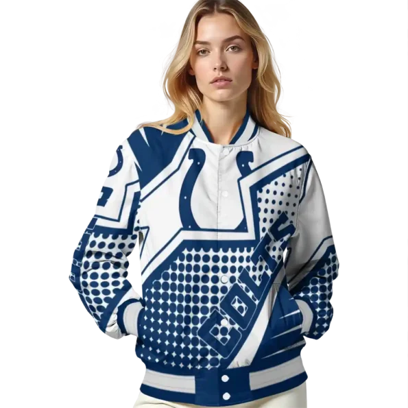 customized indianapolis colts star burst blue varsity jacket latest model.webp