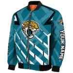 customized jacksonville jaguars chevron angles teal bomber jacket best selling