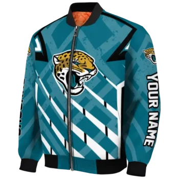 customized jacksonville jaguars chevron angles teal bomber jacket best selling