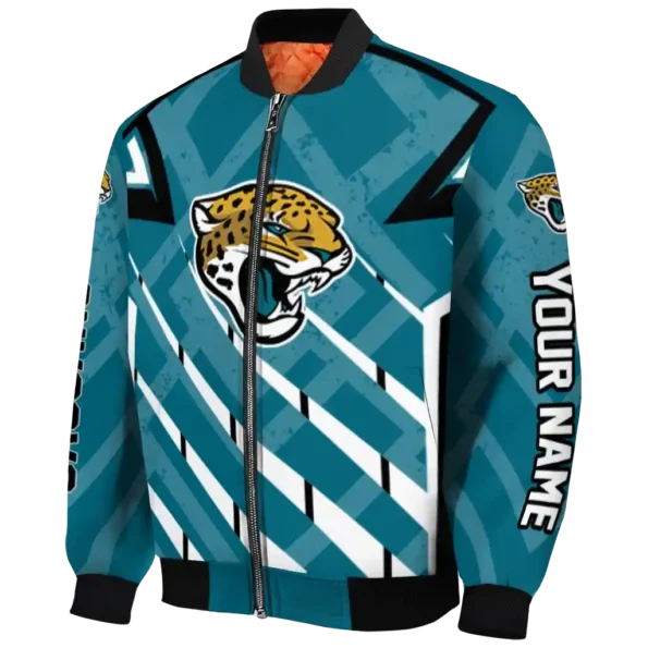 customized jacksonville jaguars chevron angles teal bomber jacket best selling