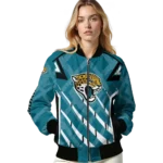 customized jacksonville jaguars chevron angles teal bomber jacket best selling