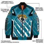 customized jacksonville jaguars chevron angles teal bomber jacket best selling