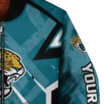 customized jacksonville jaguars chevron angles teal bomber jacket best selling