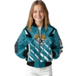 customized jacksonville jaguars chevron angles teal bomber jacket best selling