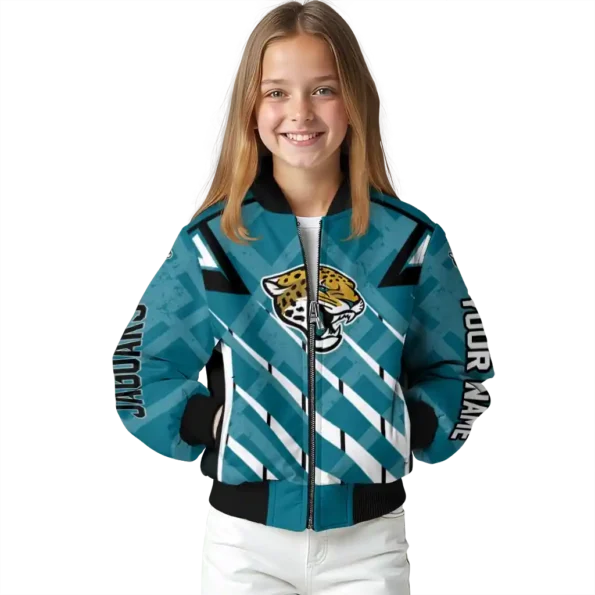 customized jacksonville jaguars chevron angles teal bomber jacket top rated