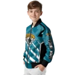 customized jacksonville jaguars chevron angles teal bomber jacket best selling