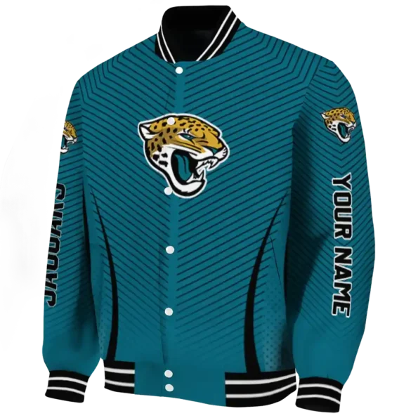 customized jacksonville jaguars chevron arrow teal varsity jacket best selling.webp