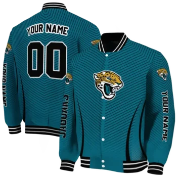 customized jacksonville jaguars chevron arrow teal varsity jacket fashion forward.webp
