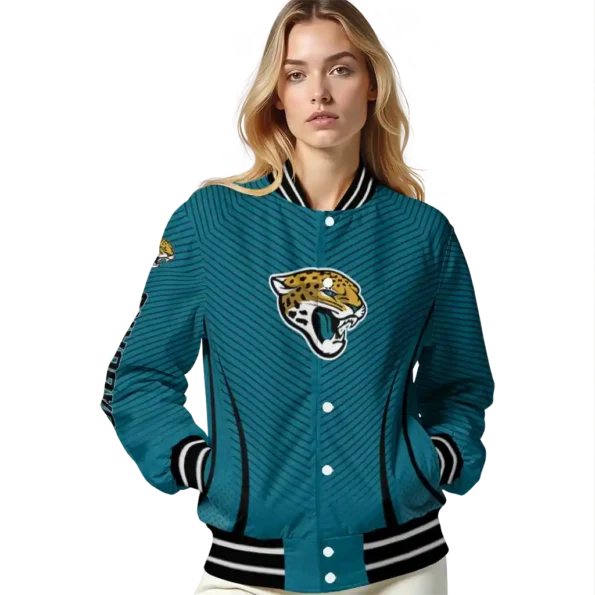 customized jacksonville jaguars chevron arrow teal varsity jacket latest model.webp