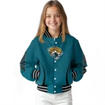 customized jacksonville jaguars chevron arrow teal varsity jacket best selling.webp