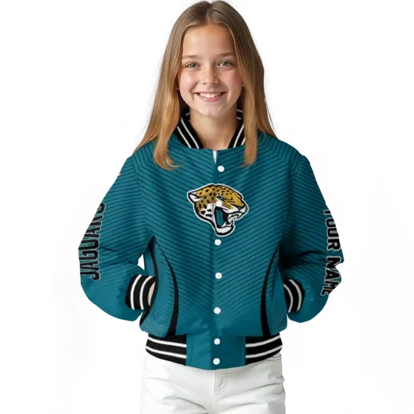 customized jacksonville jaguars chevron arrow teal varsity jacket top rated.webp
