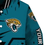 customized jacksonville jaguars hexagon cluster teal black varsity jacket best selling.webp