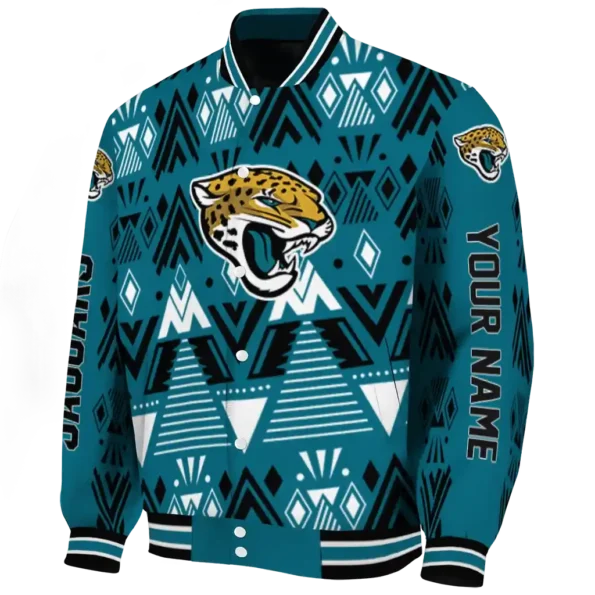 customized jacksonville jaguars pyramid shapes teal varsity jacket best selling.webp