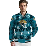 customized jacksonville jaguars pyramid shapes teal varsity jacket best selling.webp
