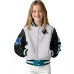 customized jacksonville jaguars speckled arms teal gray varsity jacket best selling.webp