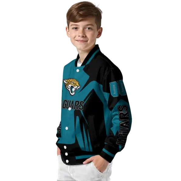 customized jacksonville jaguars spider mark teal black crocs varsity jacket trendy.webp