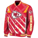 customized kansas city chiefs chevron angles red varsity jacket best selling