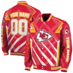 customized kansas city chiefs chevron angles red varsity jacket best selling