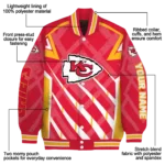 customized kansas city chiefs chevron angles red varsity jacket best selling