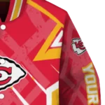 customized kansas city chiefs chevron angles red varsity jacket best selling