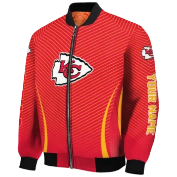 customized kansas city chiefs chevron arrow red bomber jacket best selling