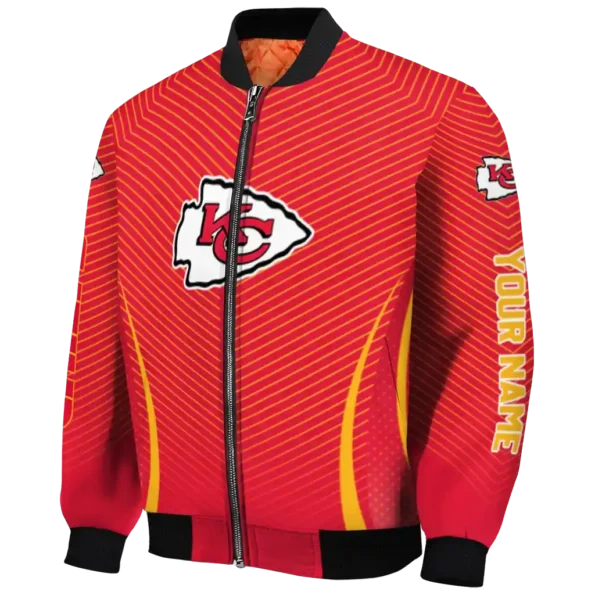 customized kansas city chiefs chevron arrow red bomber jacket best selling