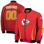 customized kansas city chiefs chevron arrow red bomber jacket best selling