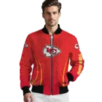 customized kansas city chiefs chevron arrow red bomber jacket best selling