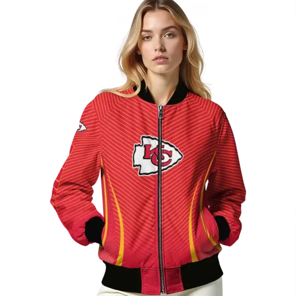 customized kansas city chiefs chevron arrow red bomber jacket latest model