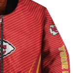 customized kansas city chiefs chevron arrow red bomber jacket best selling