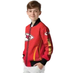 customized kansas city chiefs chevron arrow red bomber jacket best selling