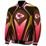 customized kansas city chiefs mesh chest gold crocs black varsity jacket best selling