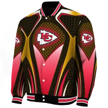 customized kansas city chiefs mesh chest gold crocs black varsity jacket best selling