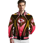 customized kansas city chiefs mesh chest gold crocs black varsity jacket best selling