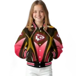 customized kansas city chiefs mesh chest gold crocs black varsity jacket best selling