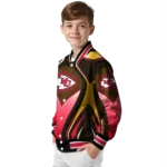customized kansas city chiefs mesh chest gold crocs black varsity jacket best selling