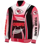 customized kansas city chiefs mesh effect red black varsity jacket best selling