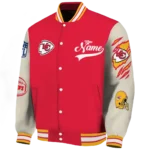 customized kansas city chiefs razorback outline red nude varsity jacket best selling