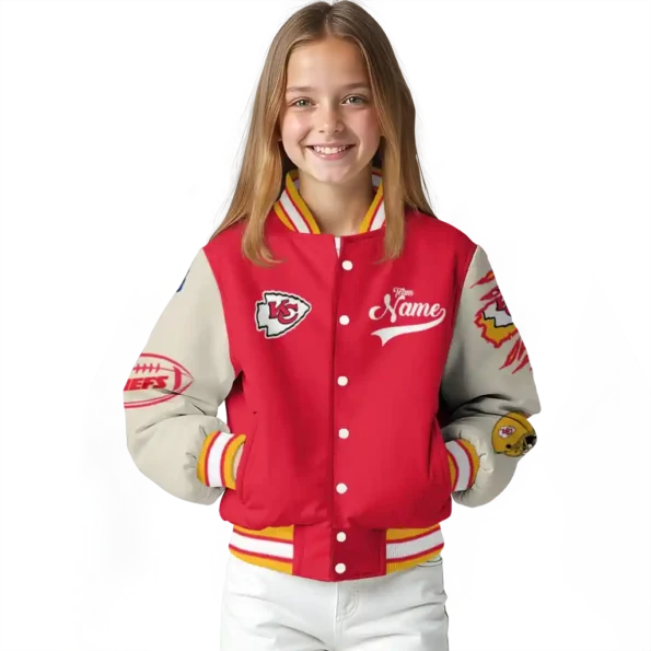 customized kansas city chiefs razorback outline red nude varsity jacket top rated