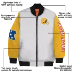 customized kansas city chiefs speckled arms red gray bomber jacket best selling