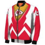 customized kansas city chiefs v stripes red white bomber jacket best selling
