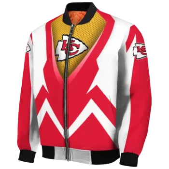 customized kansas city chiefs v stripes red white bomber jacket best selling