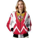 customized kansas city chiefs v stripes red white bomber jacket best selling