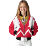 customized kansas city chiefs v stripes red white bomber jacket best selling