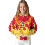 customized kansas city chiefs winged blaze red white varsity jacket best selling