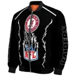 customized las vegas raiders claw blood black bomber jacket best selling