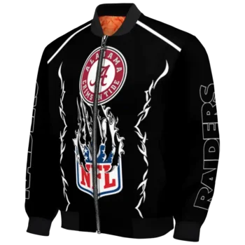 customized las vegas raiders claw blood black bomber jacket best selling