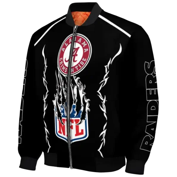 customized las vegas raiders claw blood black bomber jacket best selling